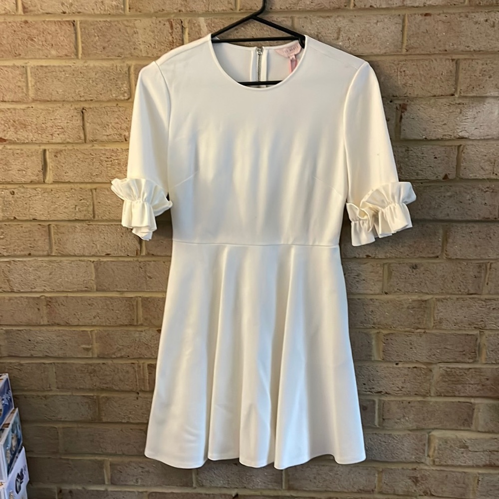 Ted Baker Ruffle Sleeve Skater Dress